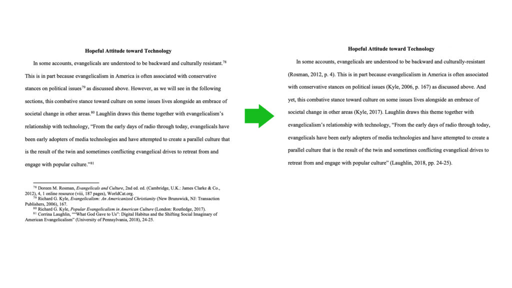 creating footnotes in word turabian format